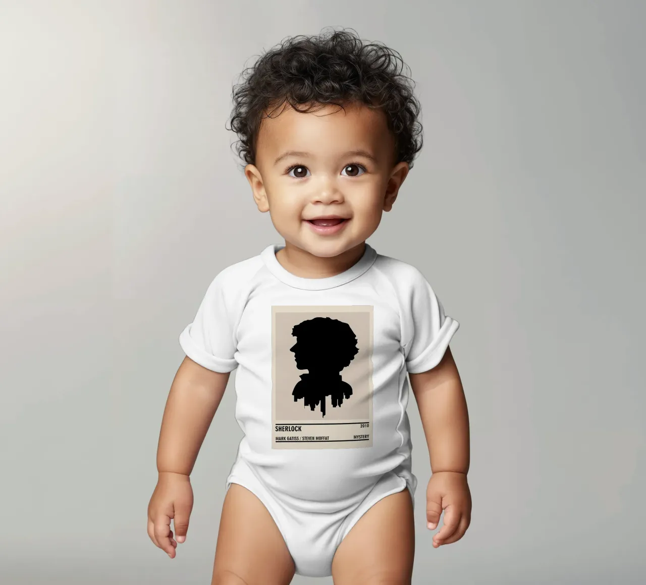 Sherlock body neonato maniche corte da TheArtstudio