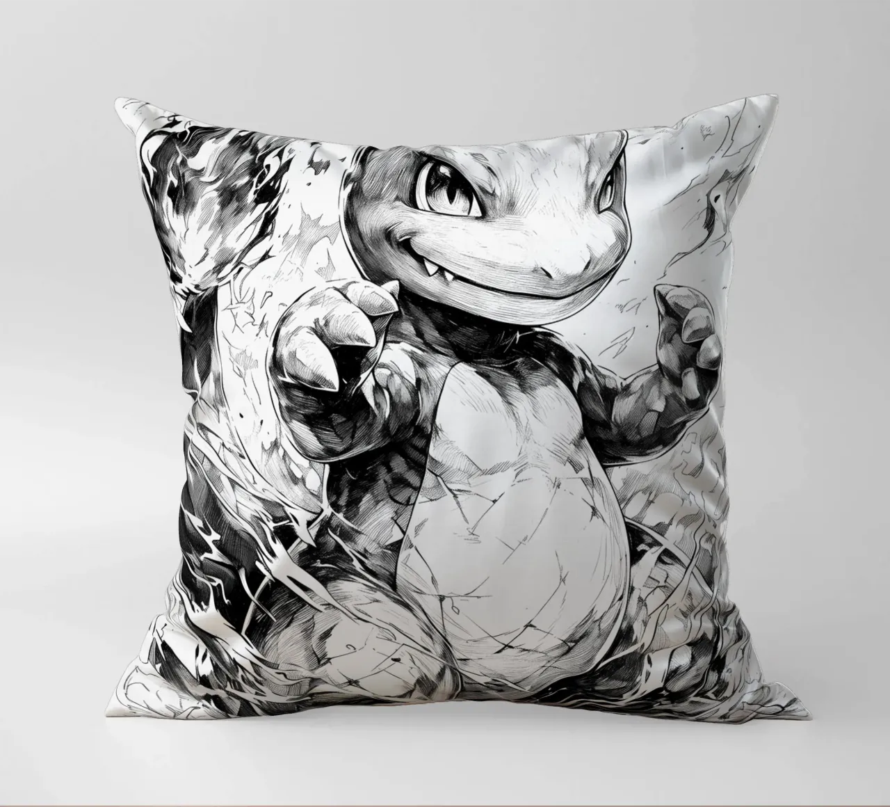 Charmander black and white cuscino da CreativeStudio