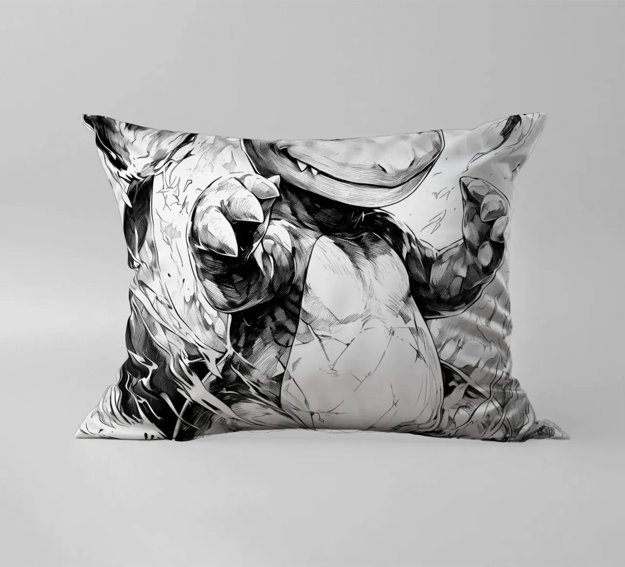 Charmander black and white cuscino da CreativeStudio