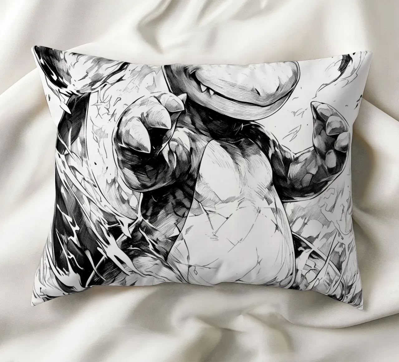Charmander black and white cuscino da CreativeStudio
