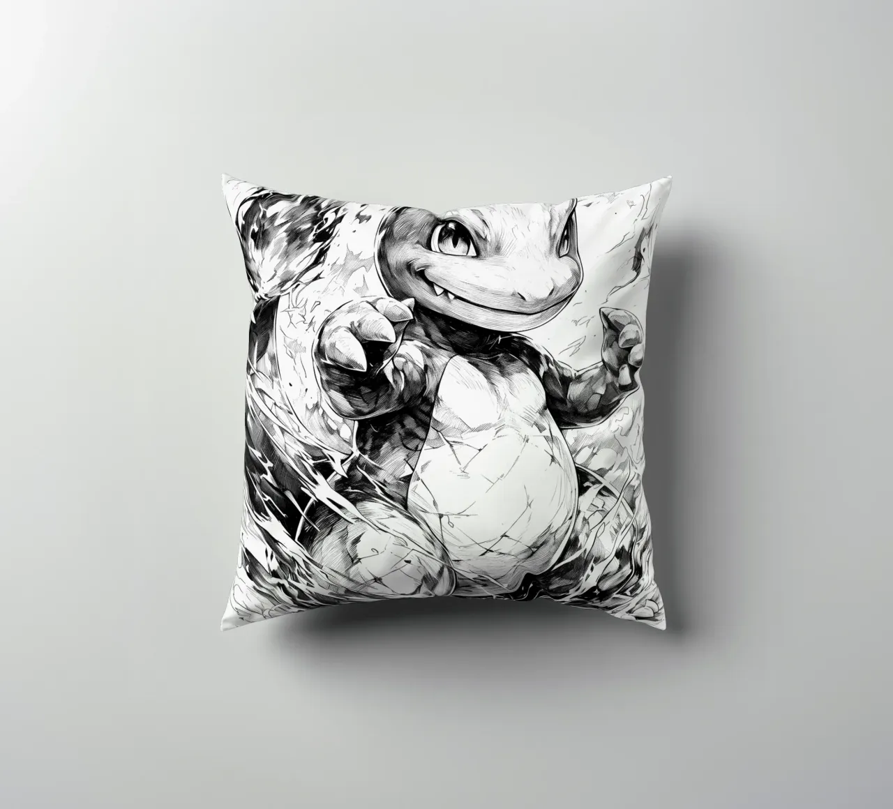 Charmander black and white cuscino da CreativeStudio