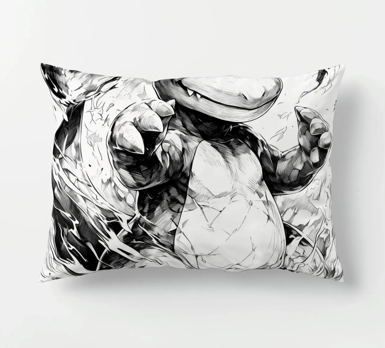 Charmander black and white cuscino da CreativeStudio