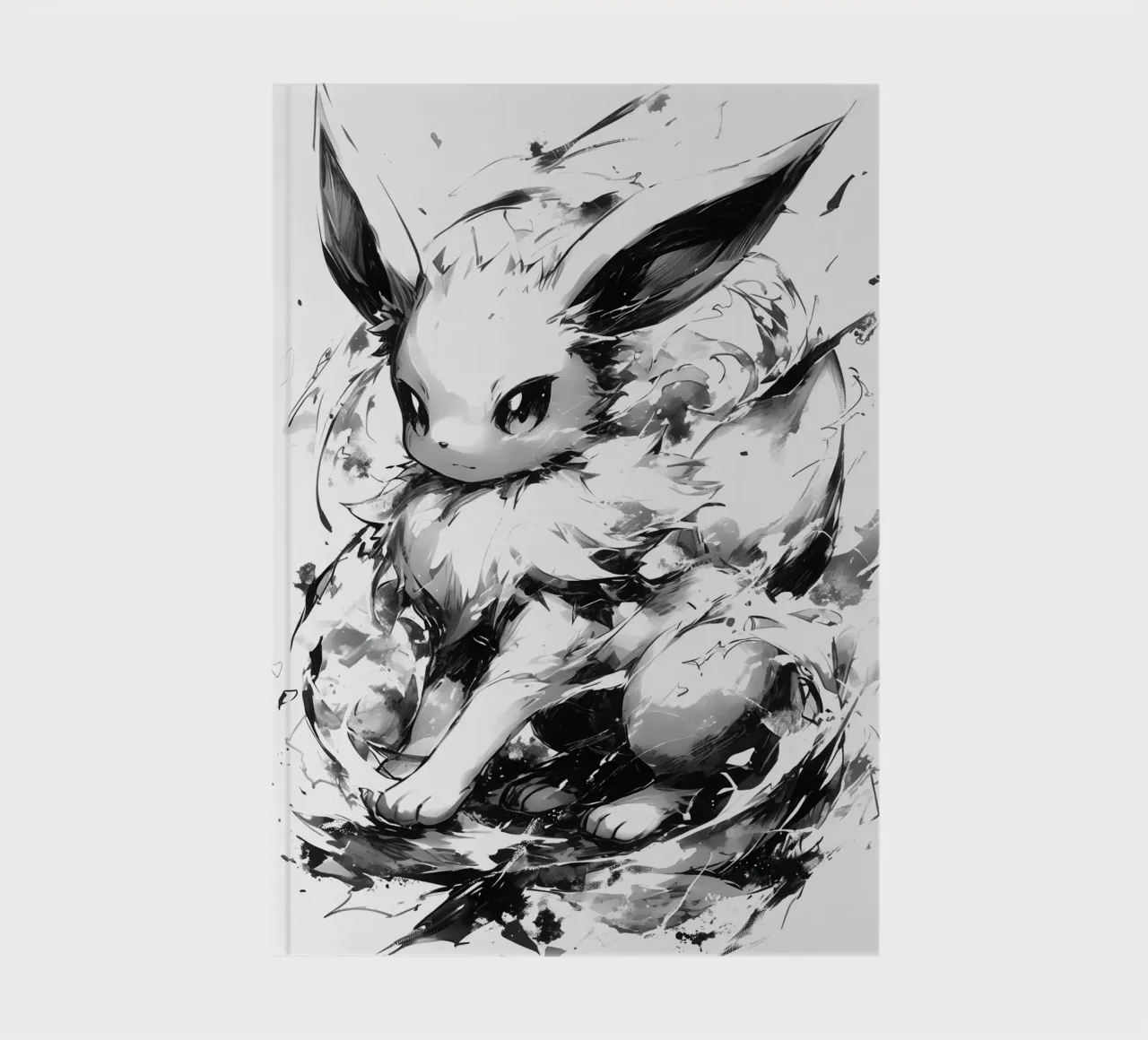 eevee black and white notebook by CreativeStudio