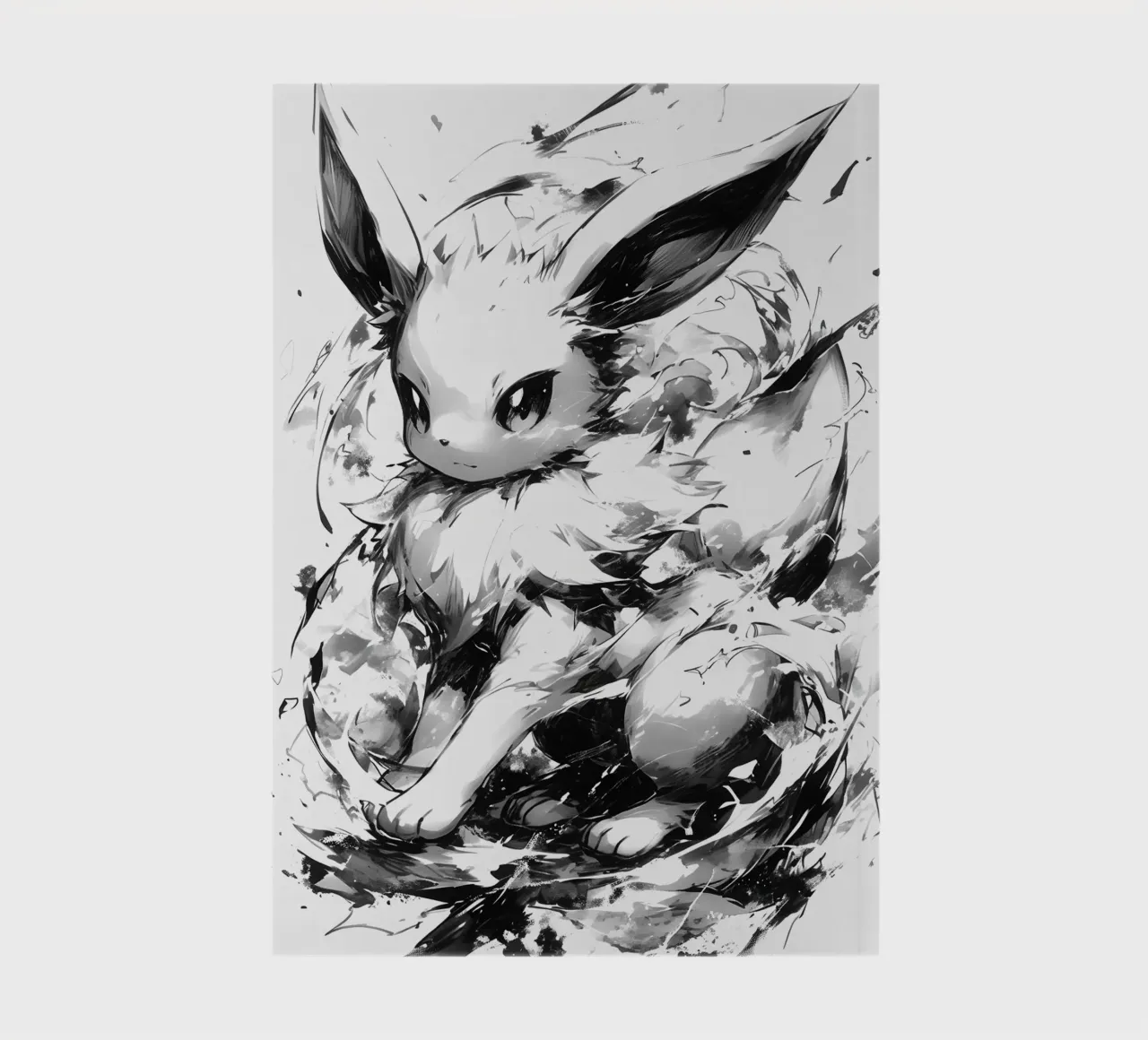 eevee black and white notebook by CreativeStudio