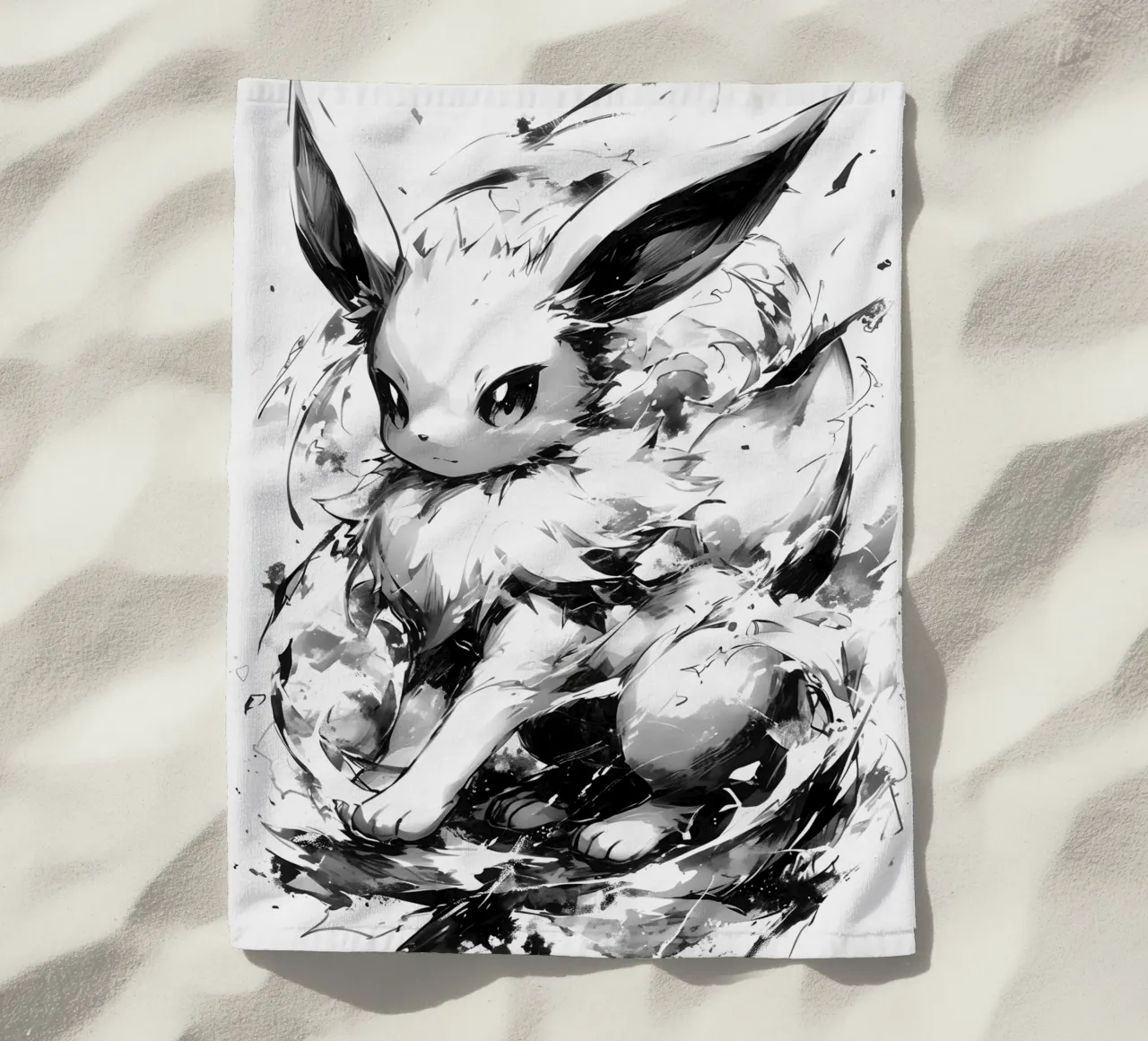 eevee black and white telo mare da CreativeStudio