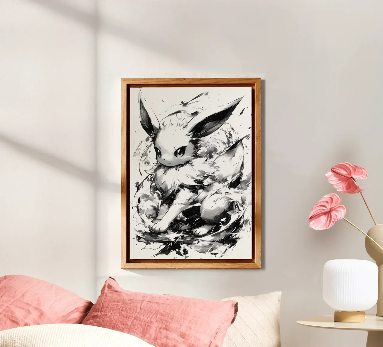 eevee black and white alluminio dibond da CreativeStudio