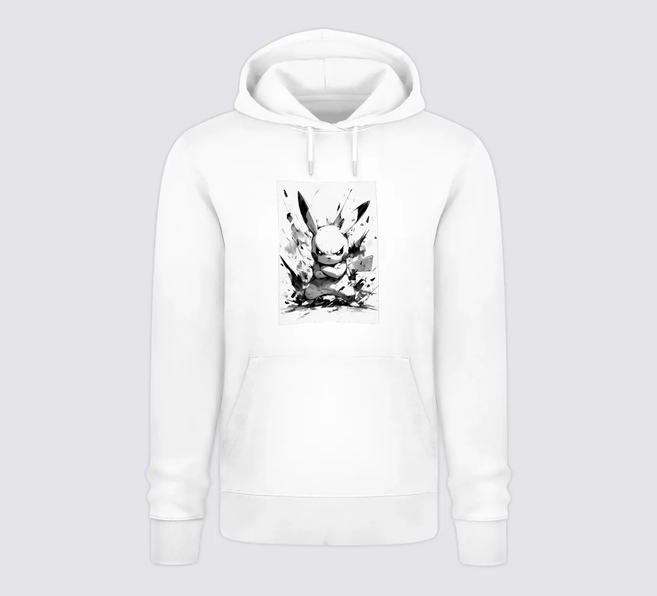 Pikachu black and white felpa con cappuccio da CreativeStudio