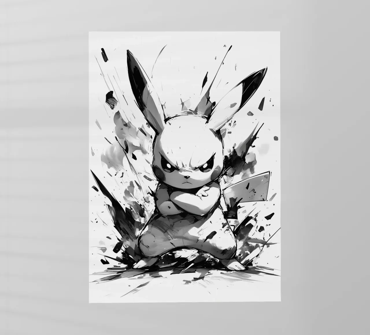 Pikachu black and white pellicola backlit da CreativeStudio