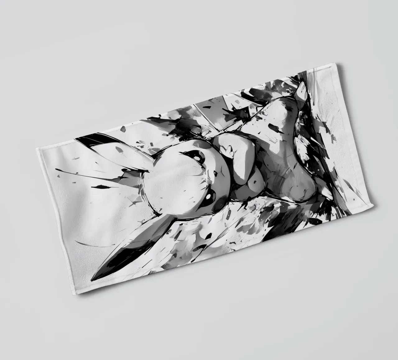 Pikachu black and white asciugamano da bagno da CreativeStudio