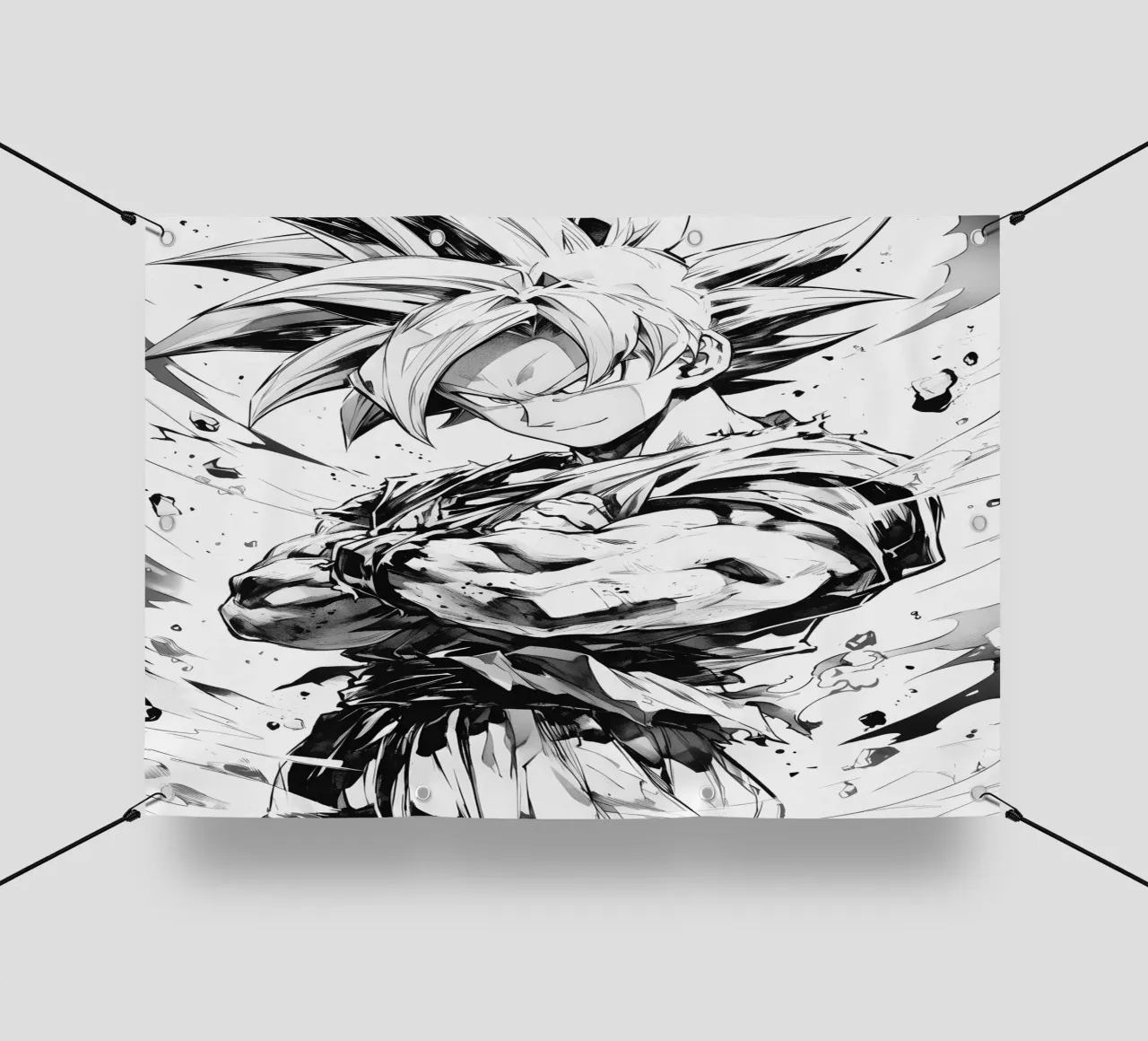 Goku black and white telo in pvc da CreativeStudio