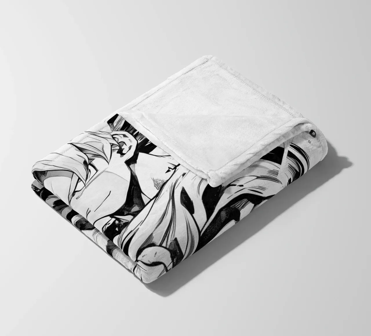 Goku black and white coperta in pile da CreativeStudio