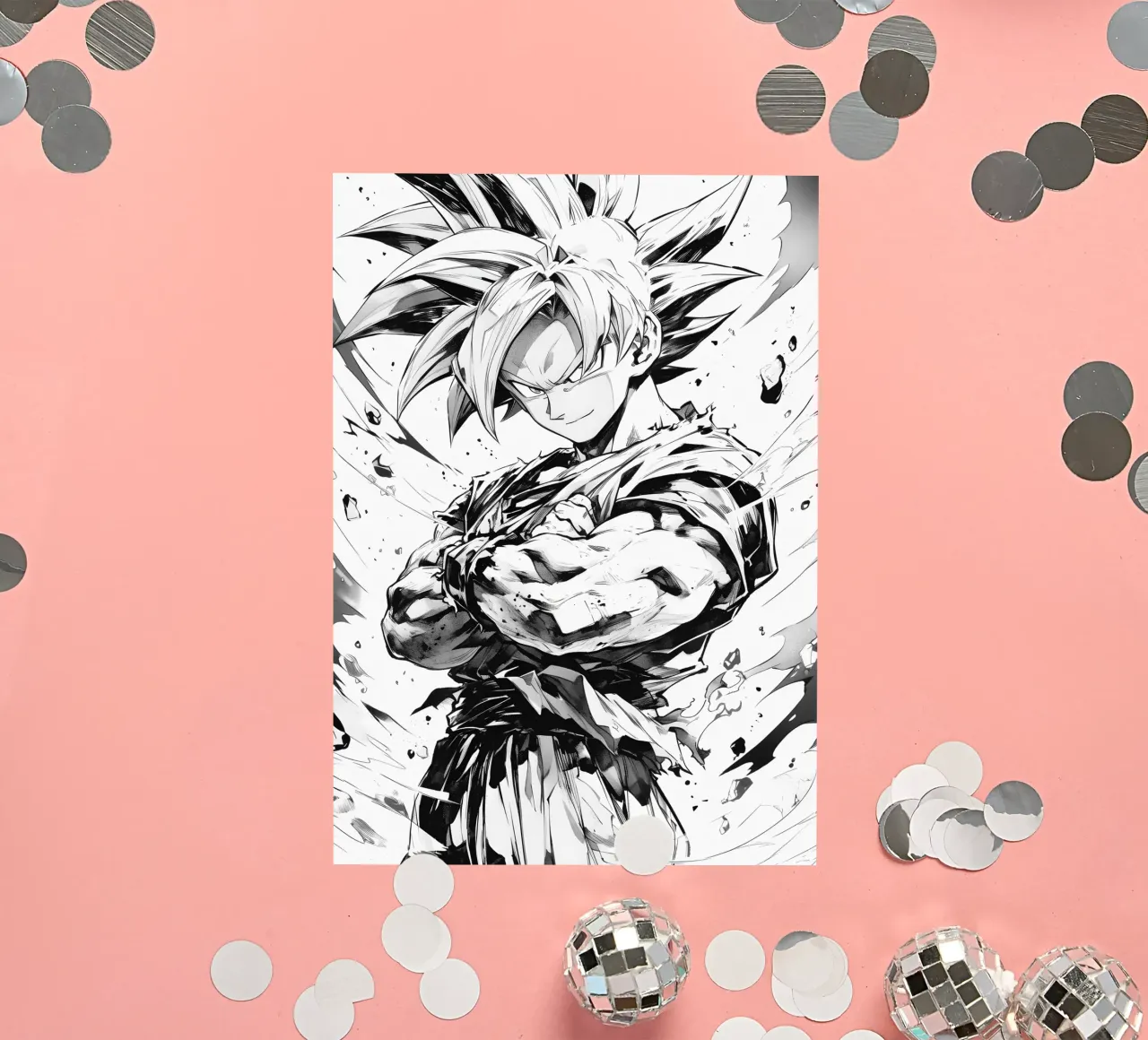 Goku black and white adesivo da CreativeStudio