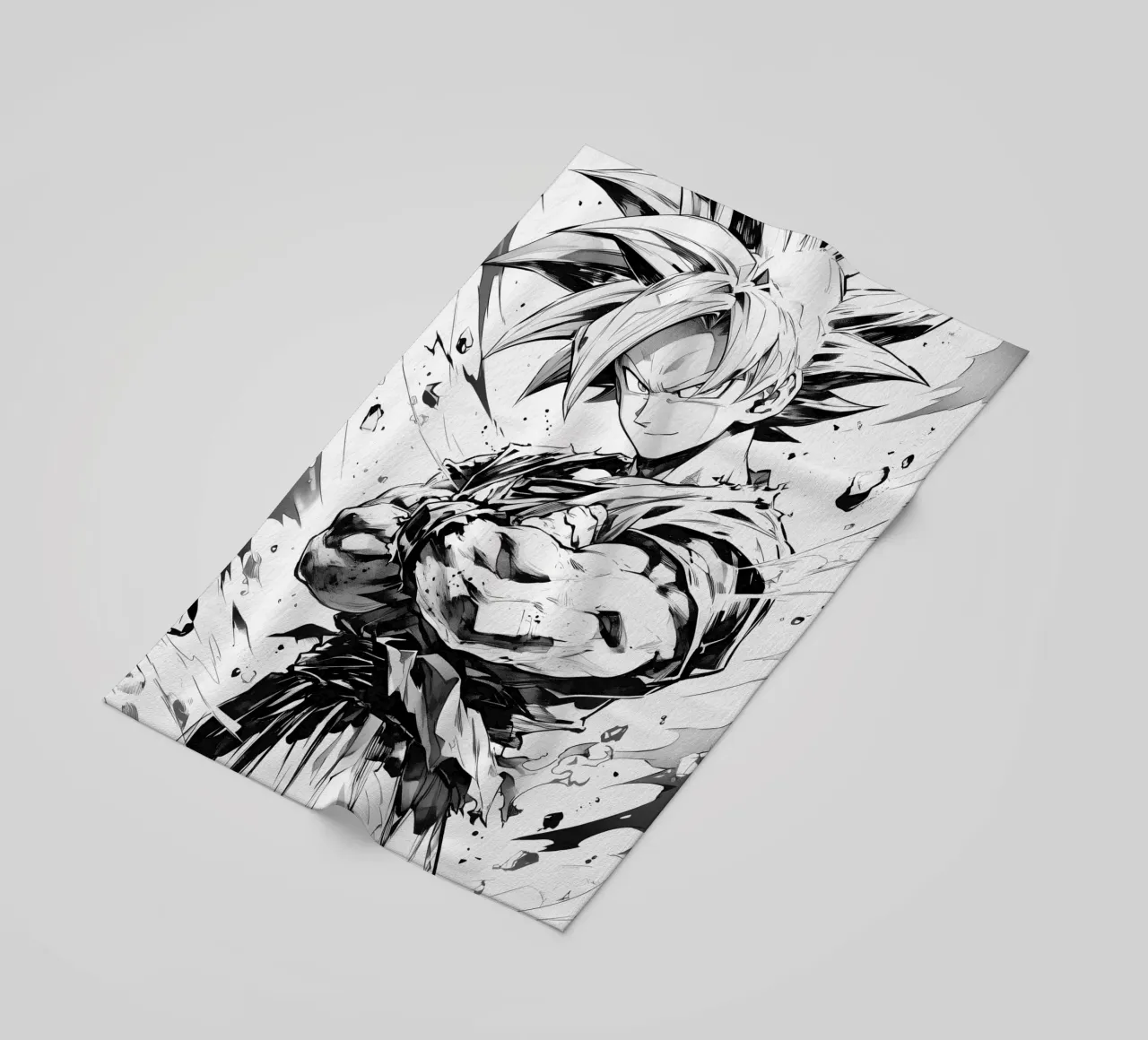 Goku black and white telo mare da CreativeStudio