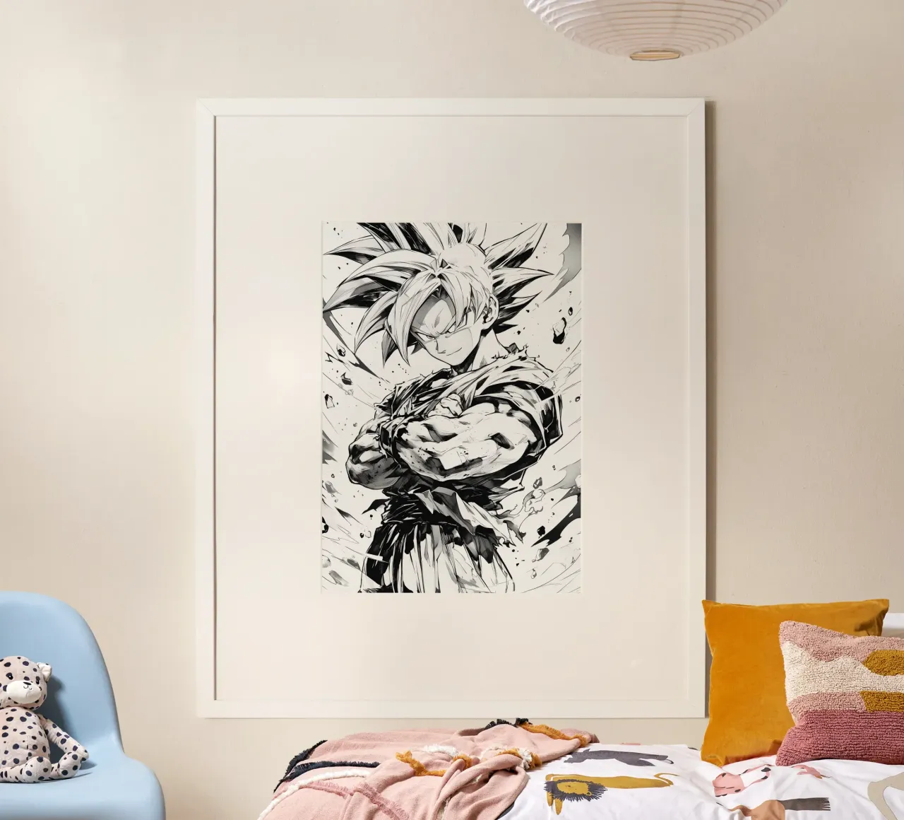 Goku black and white carta hahnemühle da CreativeStudio