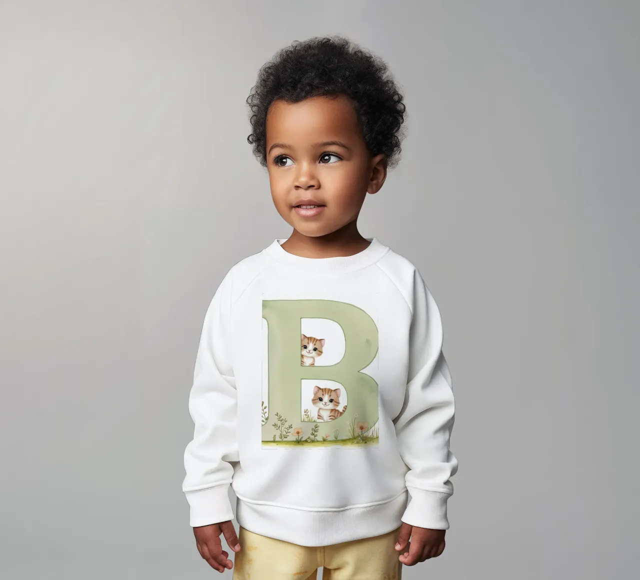 Cute Cat letter B baby sweatshirt by Kids zone