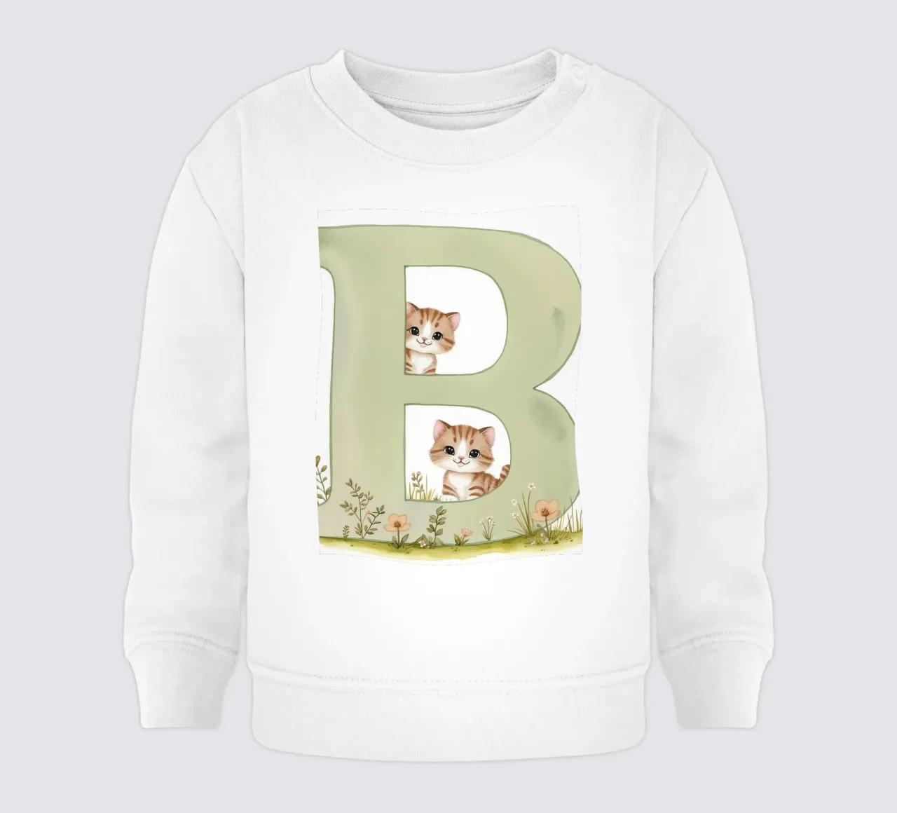 Cute Cat letter B baby sweatshirt by Kids zone