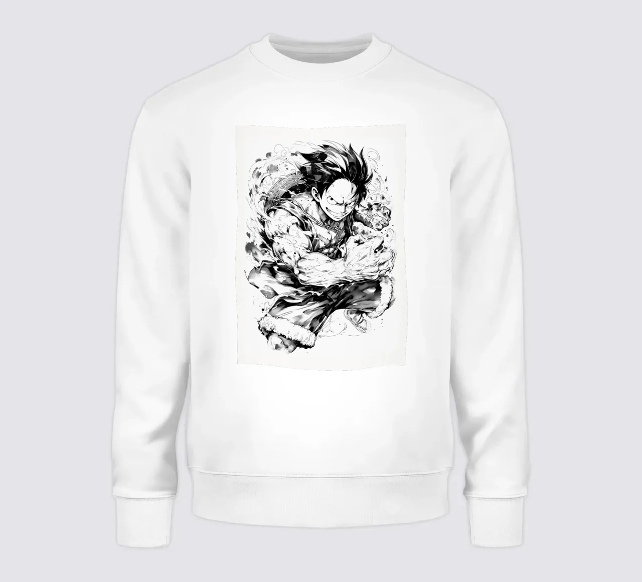 LUffy Gear 5 black and white felpa da CreativeStudio