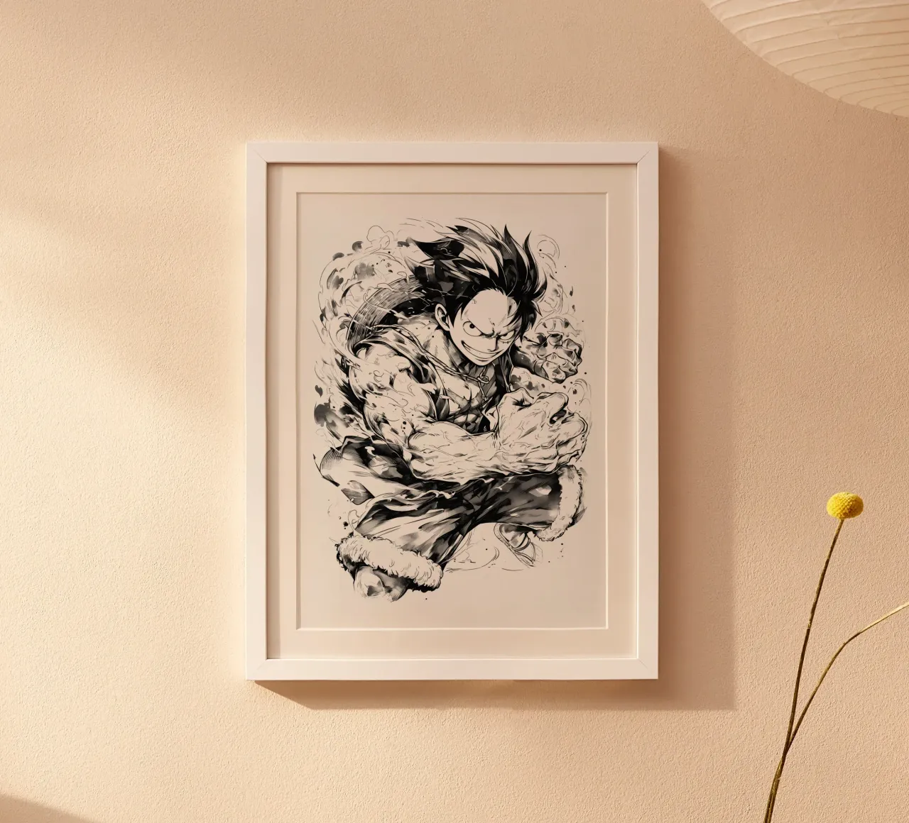 LUffy Gear 5 black and white carta hahnemühle da CreativeStudio