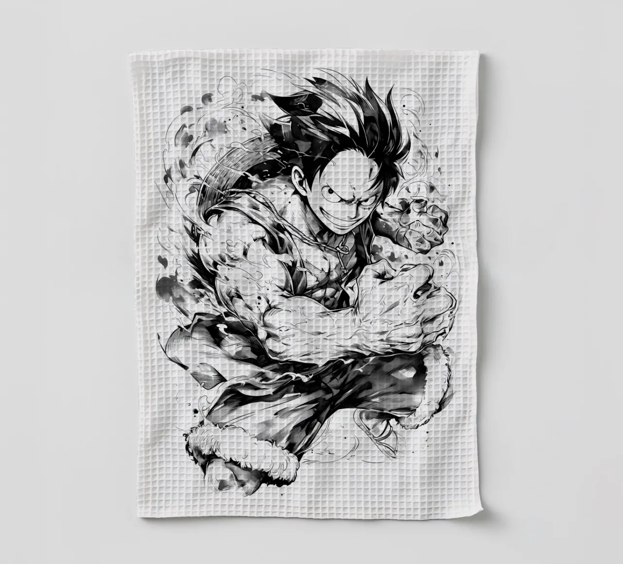 LUffy Gear 5 black and white canovaccio da cucina da CreativeStudio