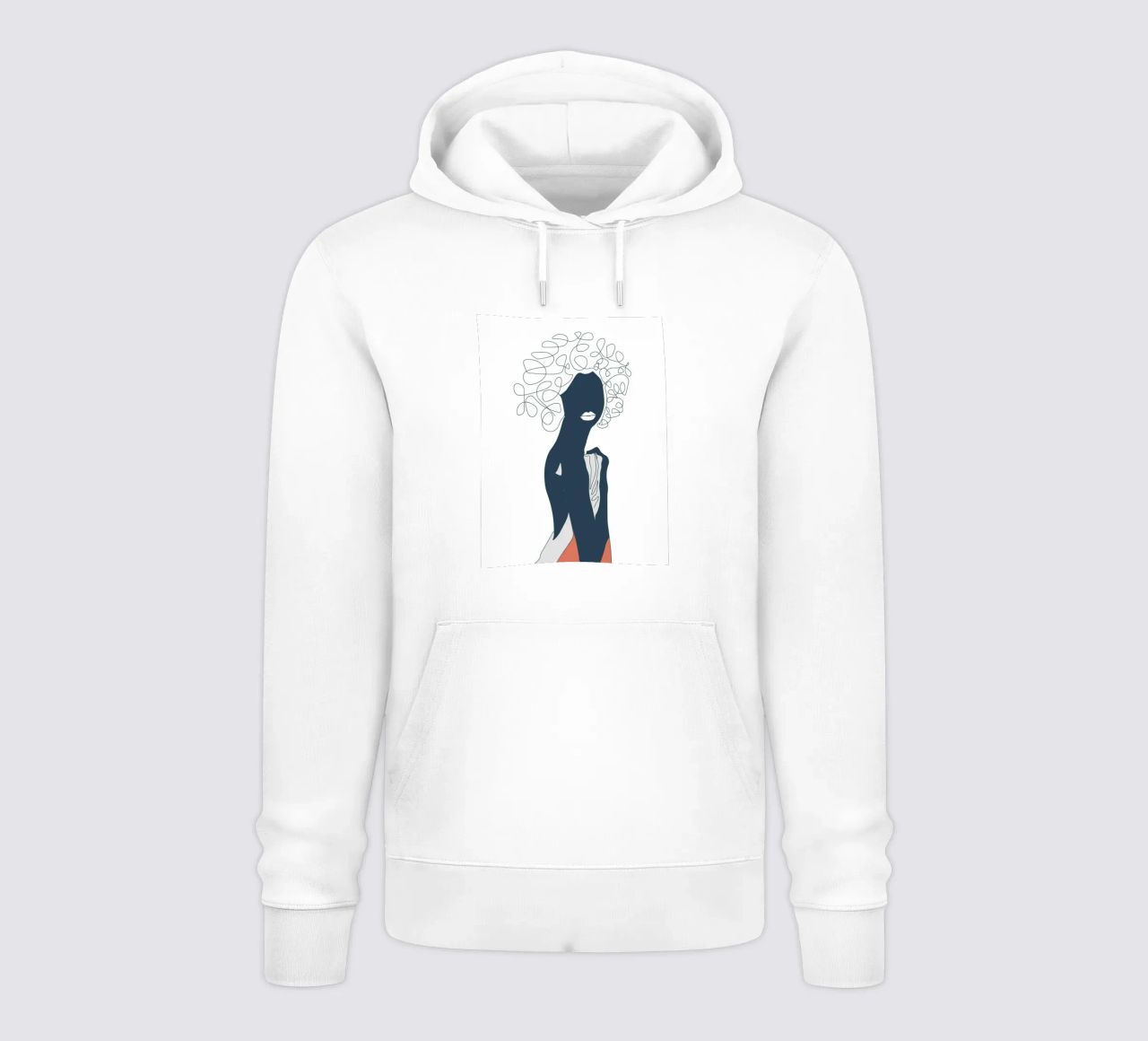 Donna africana linea minimal felpa con cappuccio da Urban Art Draw