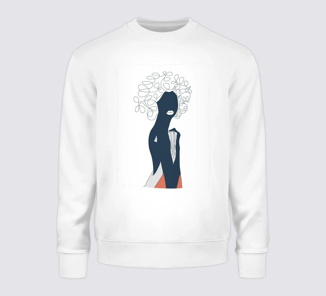 Donna africana linea minimal felpa da Urban Art Draw
