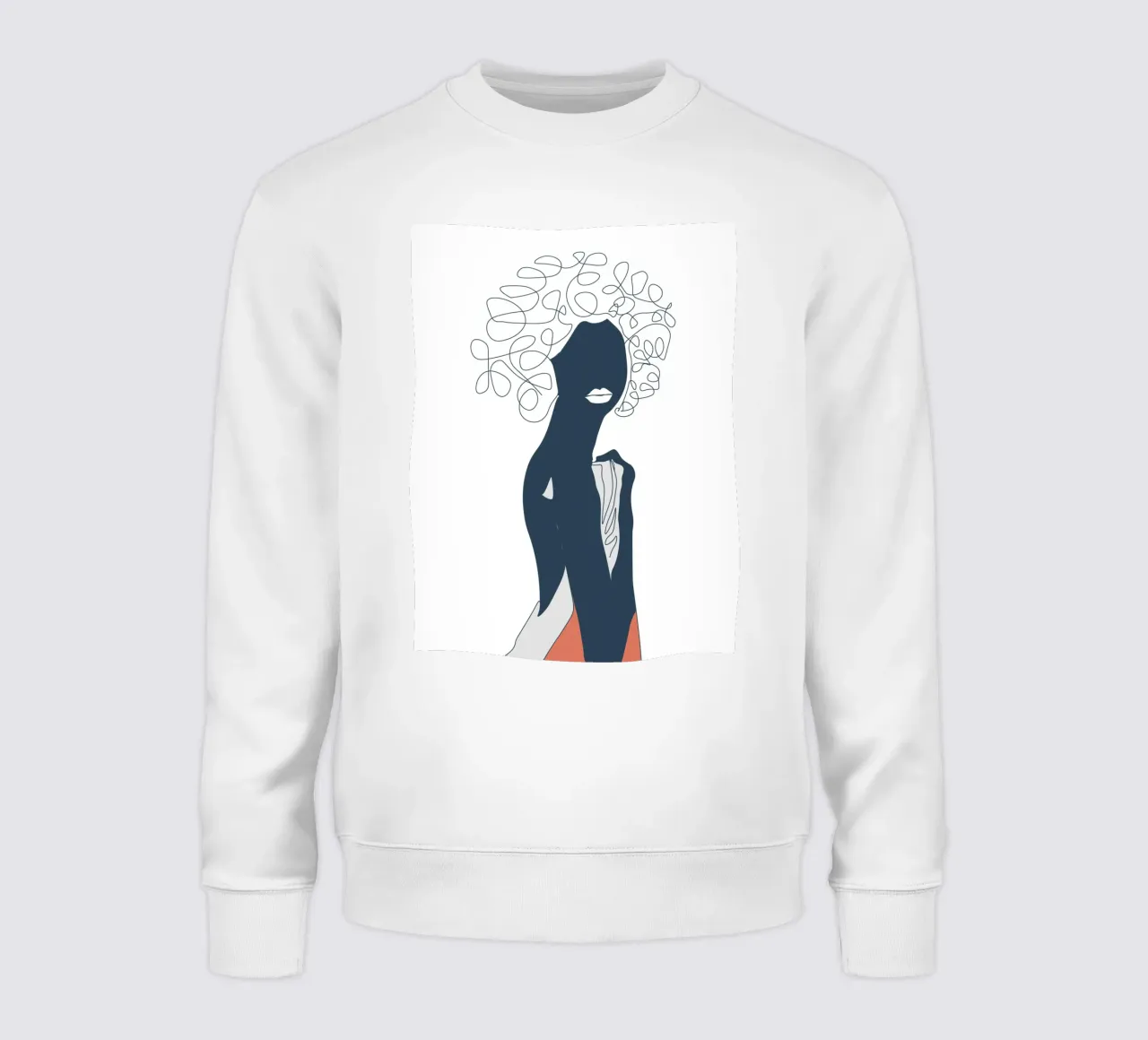 Donna africana linea minimal felpa da Urban Art Draw