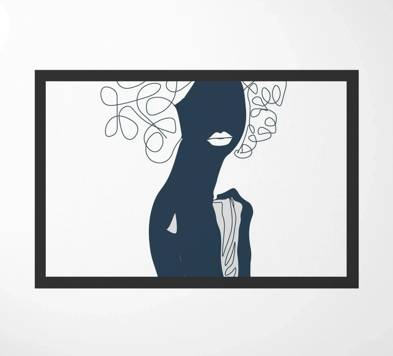 Donna africana linea minimal zerbino da Urban Art Draw