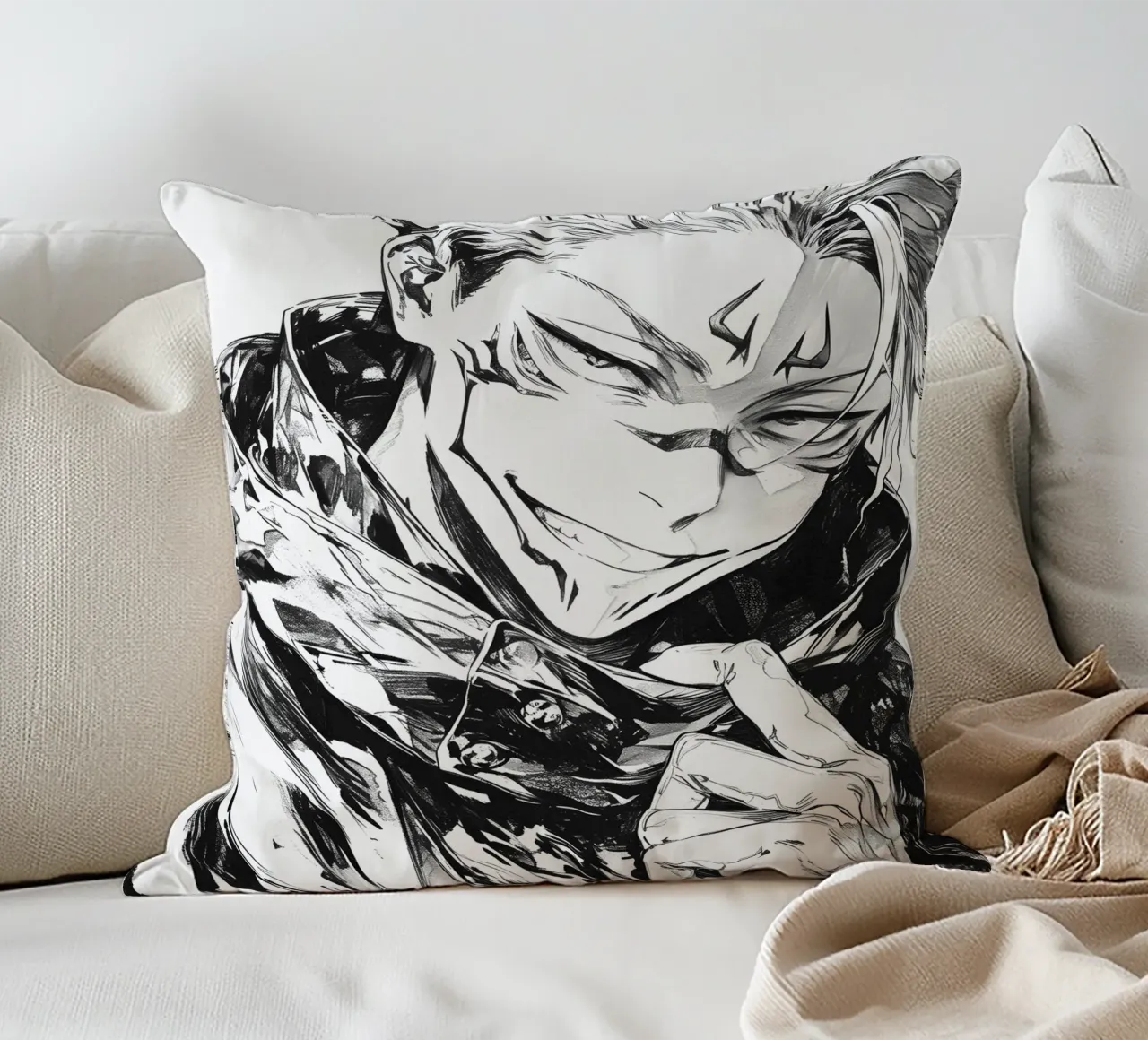 Sucuna black and white cuscino da CreativeStudio