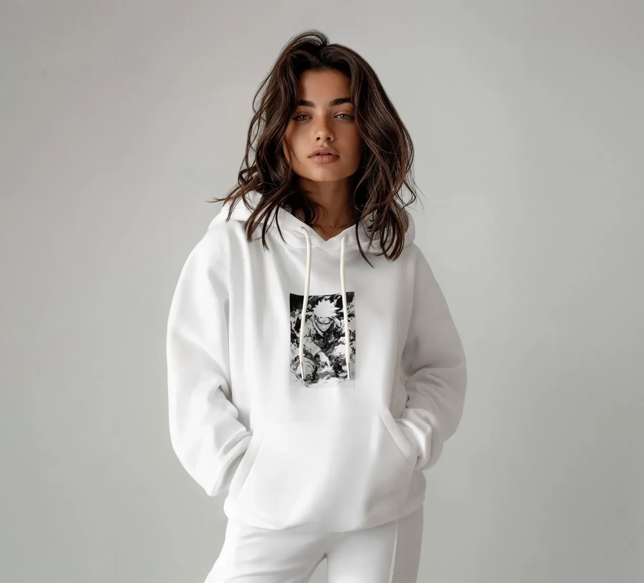Naruto black and white felpa con cappuccio da CreativeStudio
