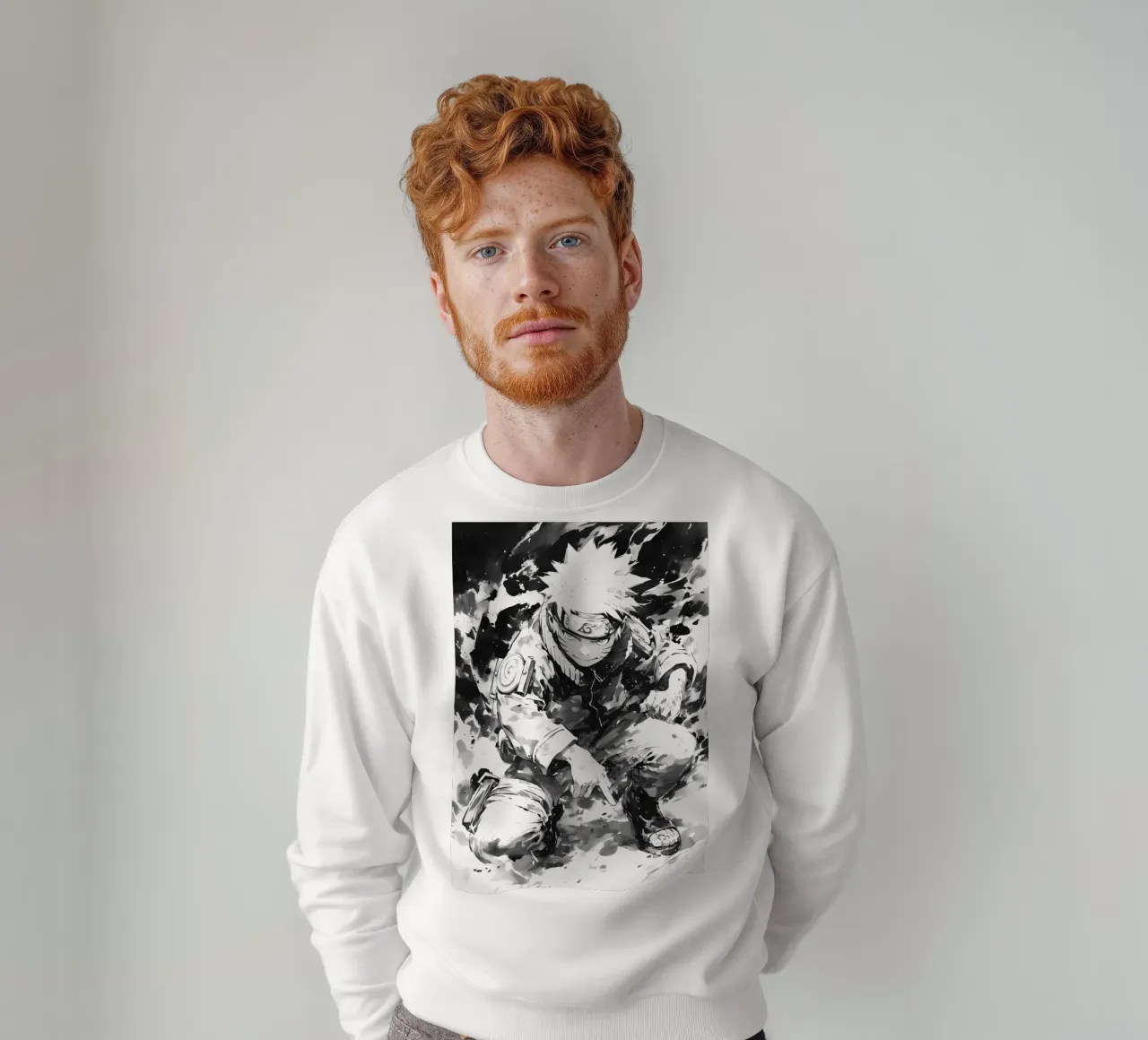 Naruto black and white felpa da CreativeStudio