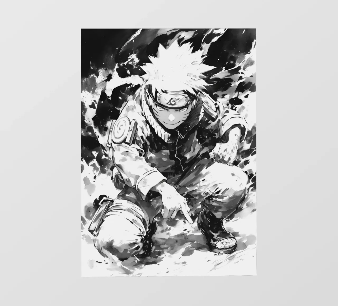 Naruto black and white pellicola backlit da CreativeStudio