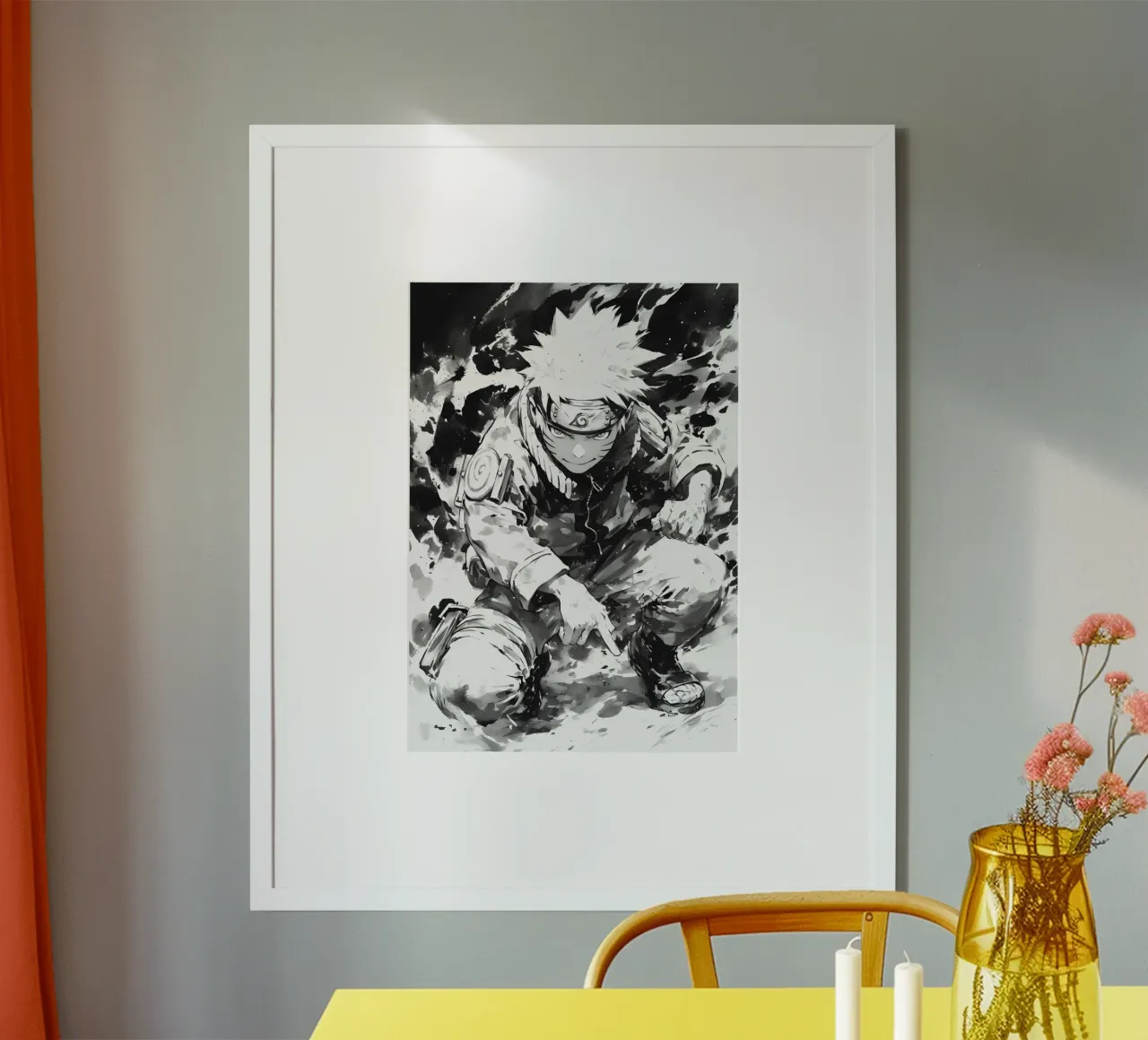 Naruto black and white carta hahnemühle da CreativeStudio