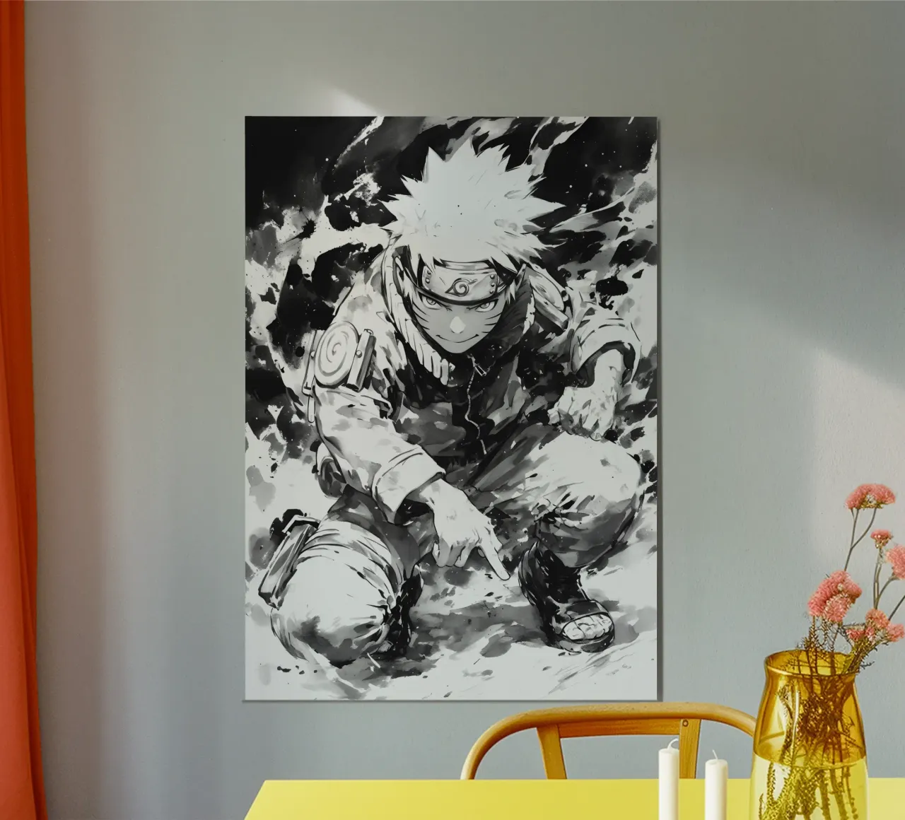 Naruto black and white carta hahnemühle da CreativeStudio
