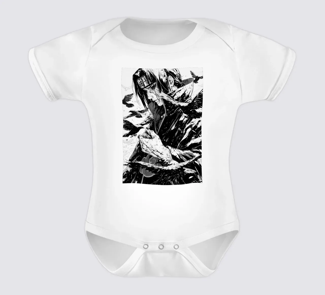 Uchiha Itachi black and white body neonato maniche corte da CreativeStudio
