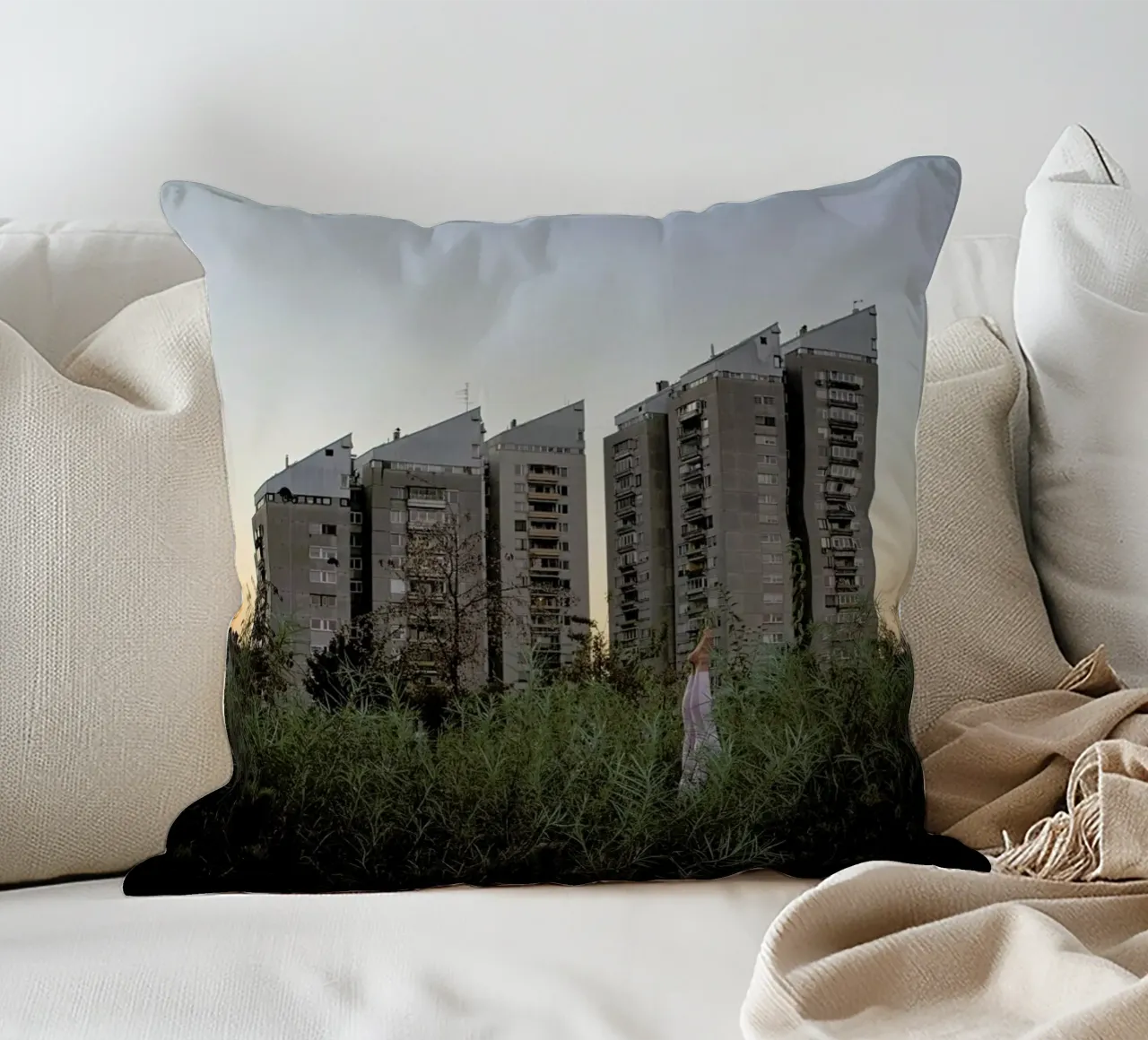 Ljubljana #4 decorative cushion by The Urban Yoga