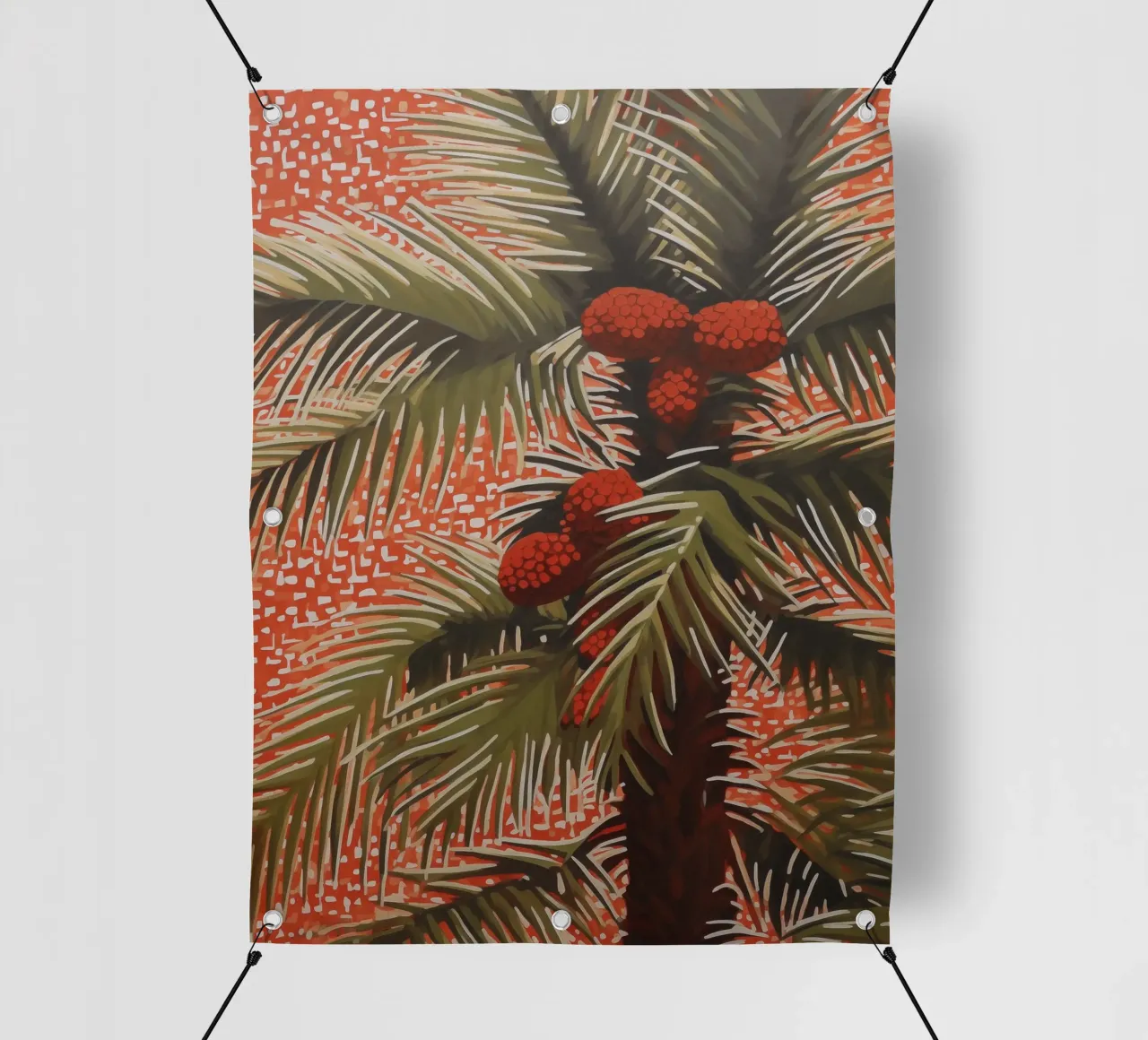 Giardino di palme con cocco telo in pvc da Carinaprint