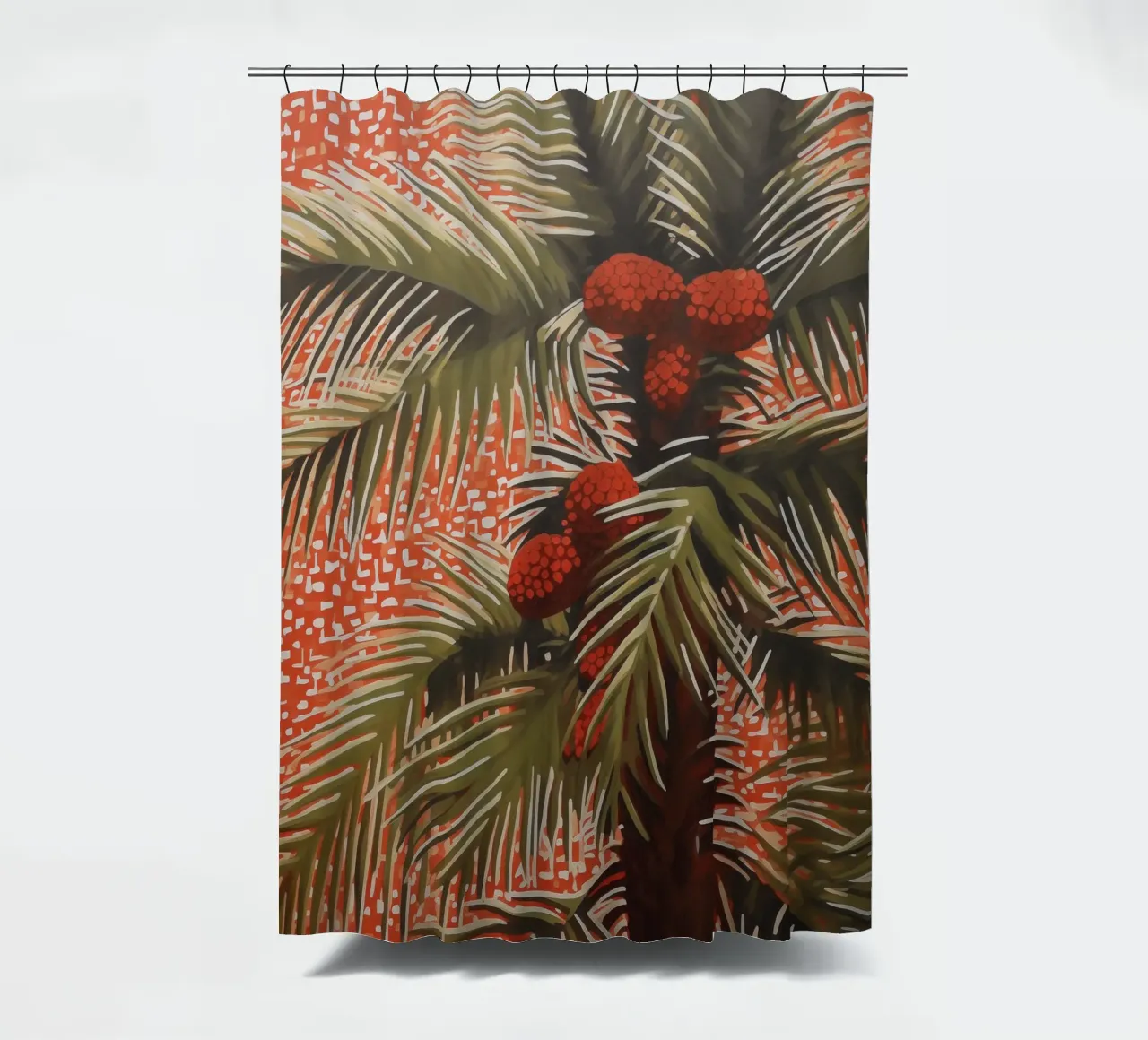 Giardino di palme con cocco tenda da doccia da Carinaprint