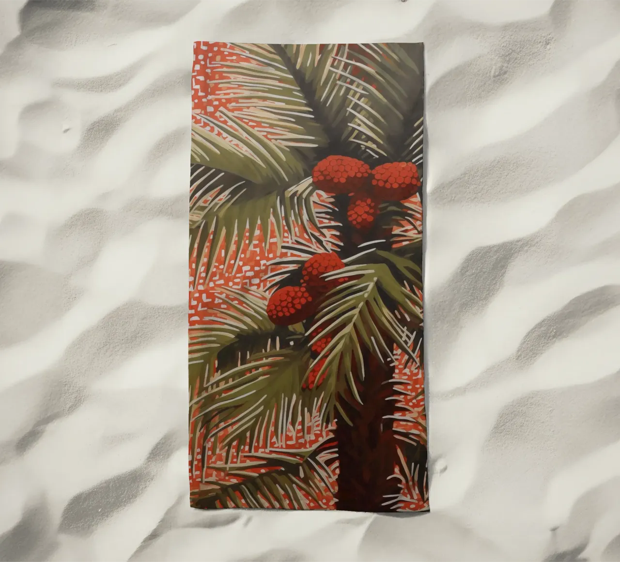 Giardino di palme con cocco telo mare da Carinaprint