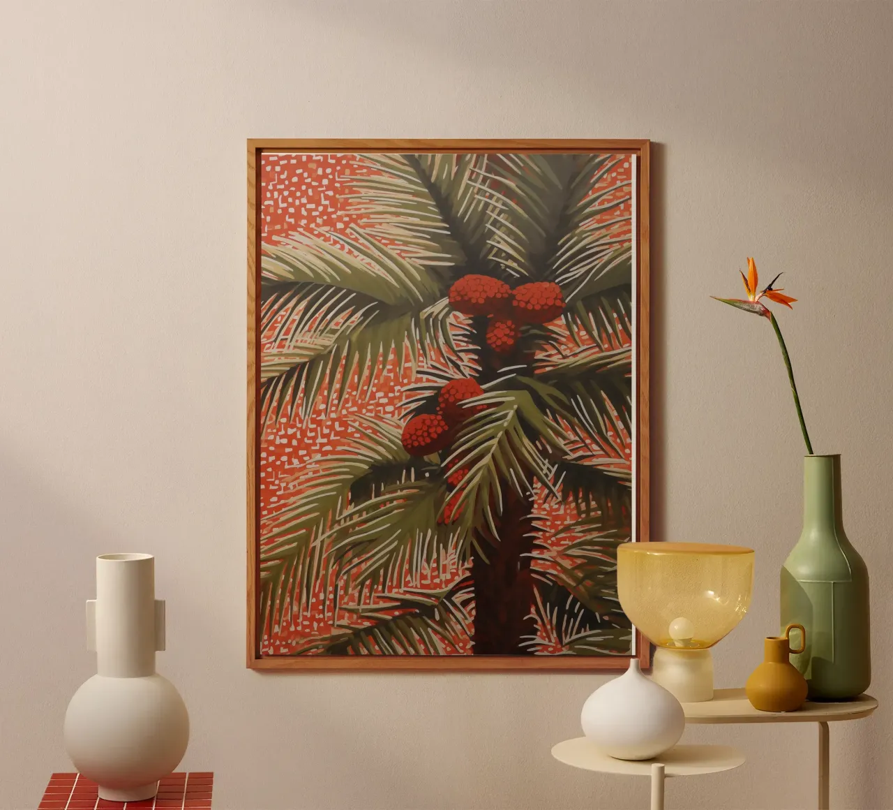 Palmengarten mit Kokosnuss Alu-Dibond von Carinaprint