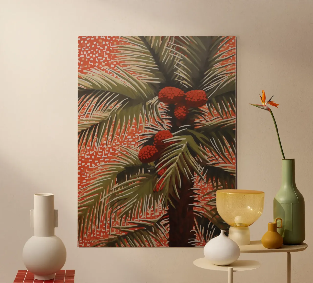 Giardino di palme con cocco carta hahnemühle da Carinaprint
