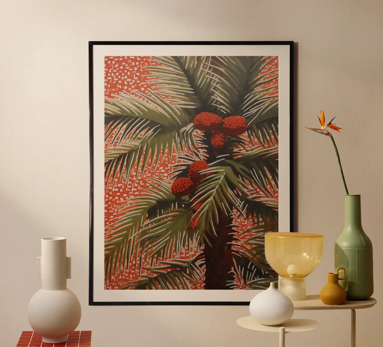 Giardino di palme con cocco carta hahnemühle da Carinaprint