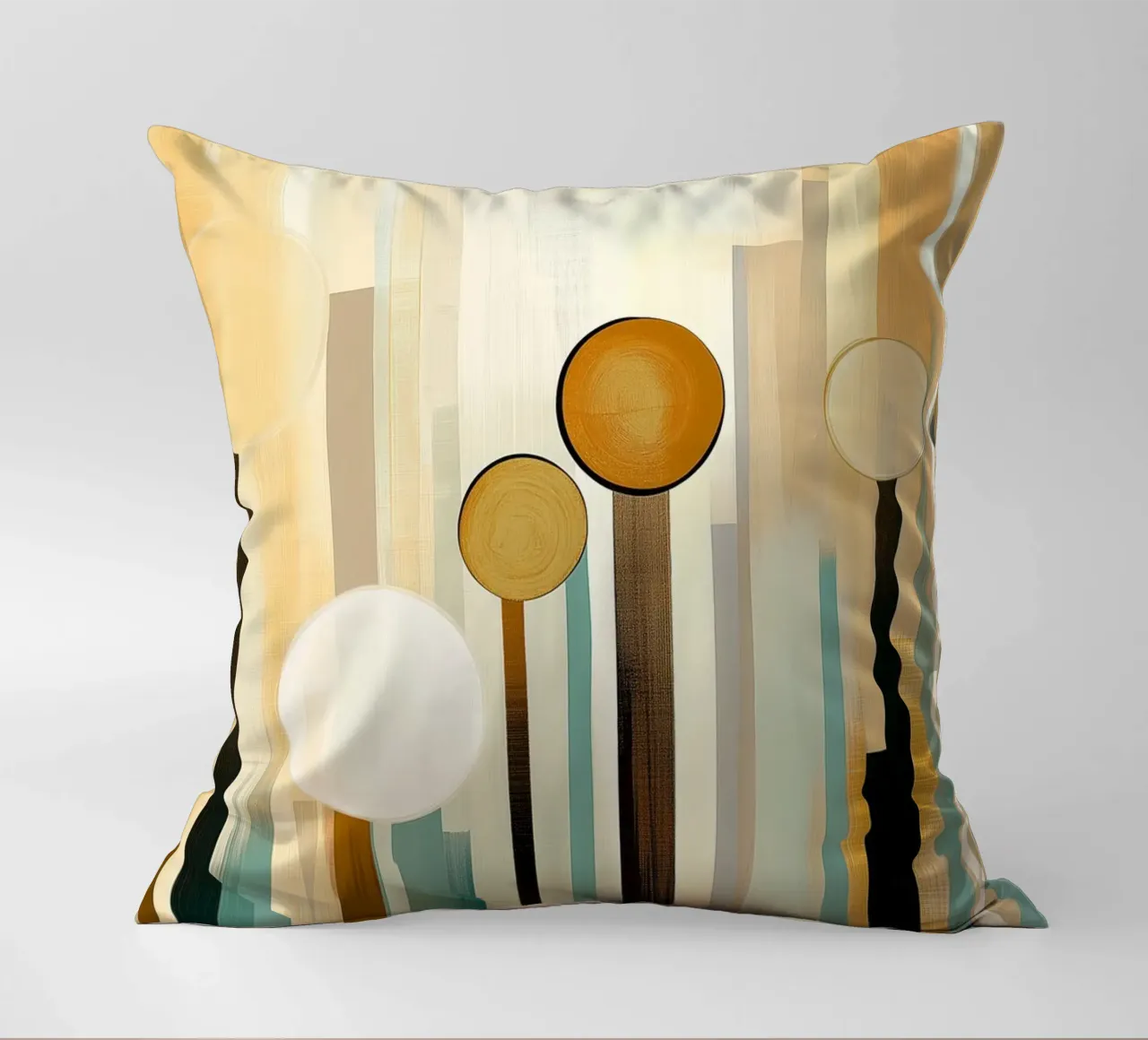 Abstract flowers decorative cushion by Imagine