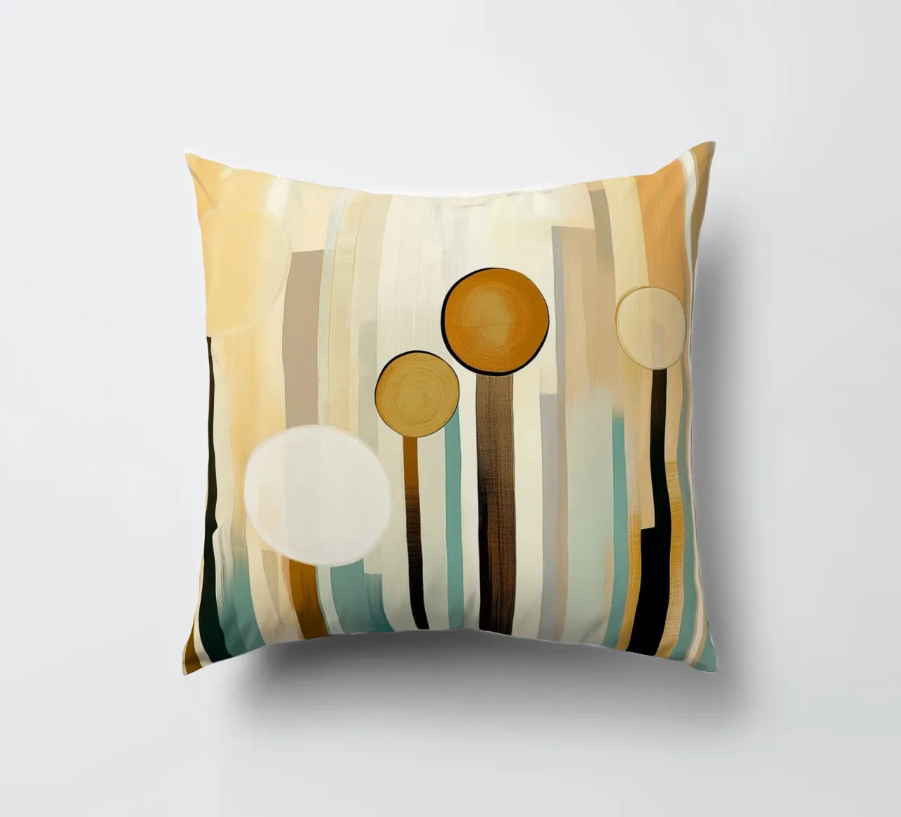 Abstract flowers decorative cushion by Imagine