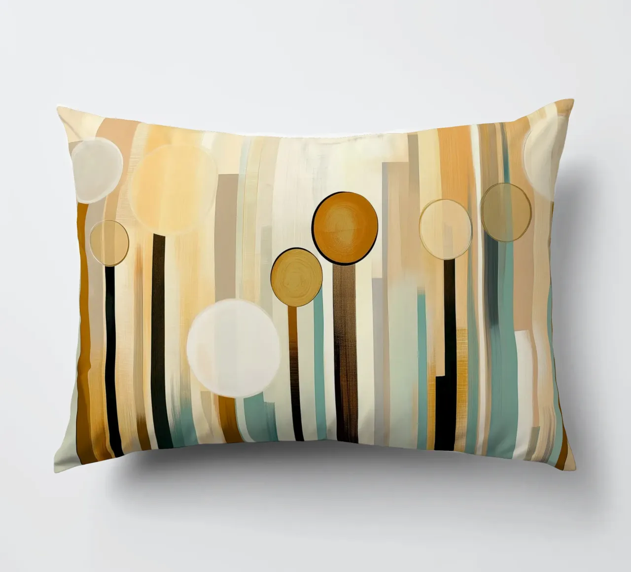 Abstract flowers decorative cushion by Imagine