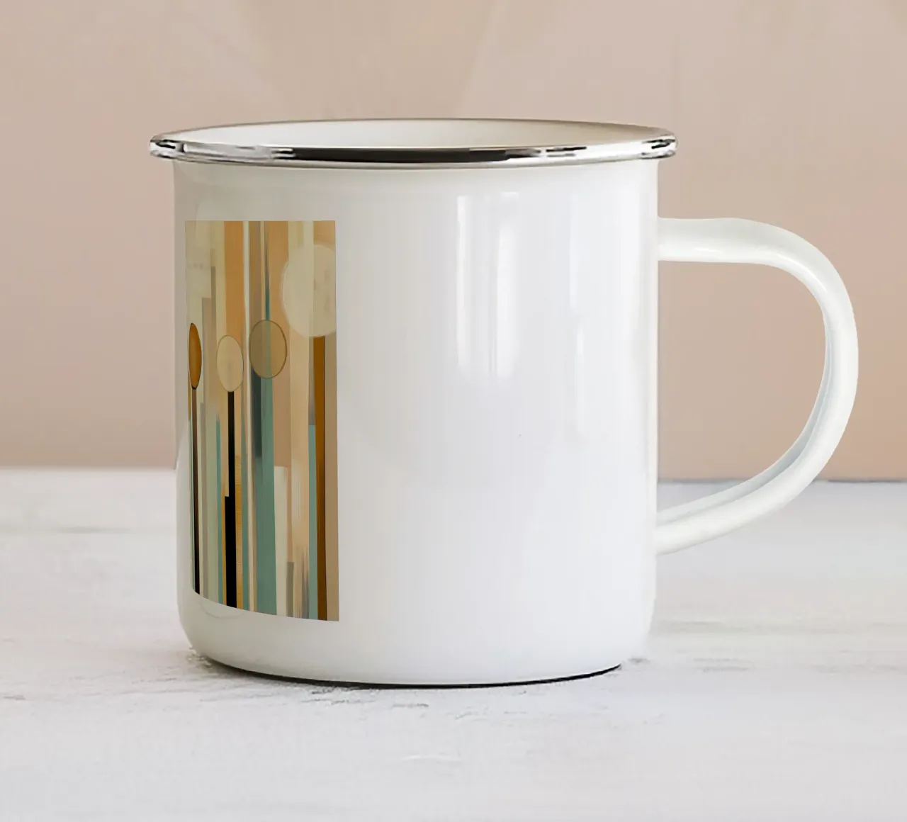 Fiori astratti tazza in smalto da Imagine