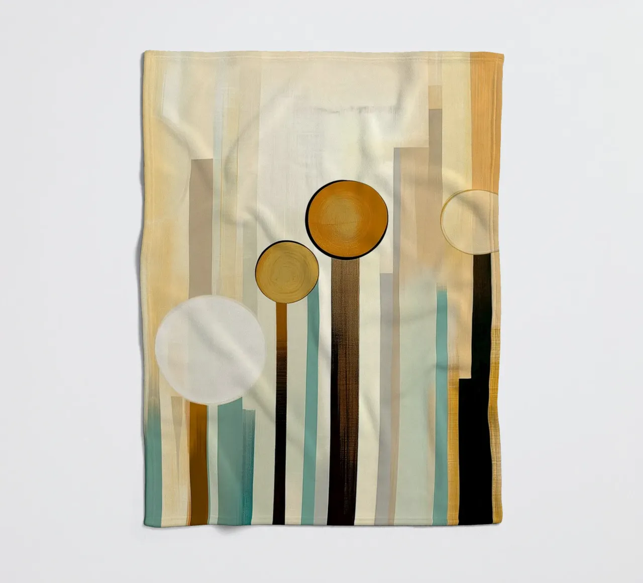Abstract flowers fleece blanket by Imagine