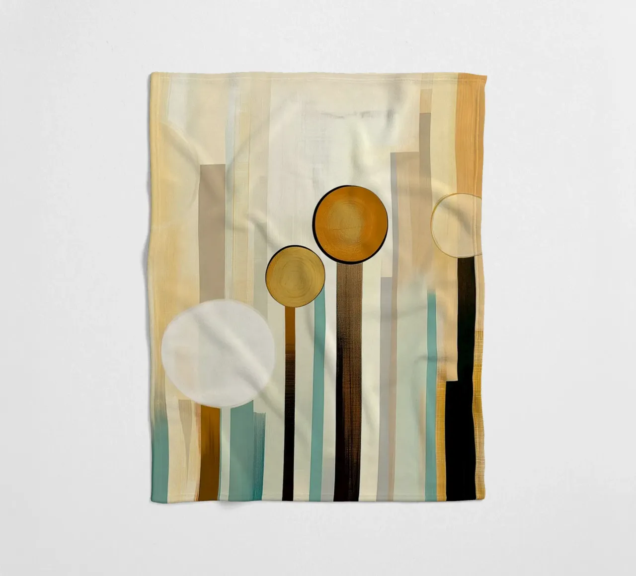 Abstract flowers fleece blanket by Imagine