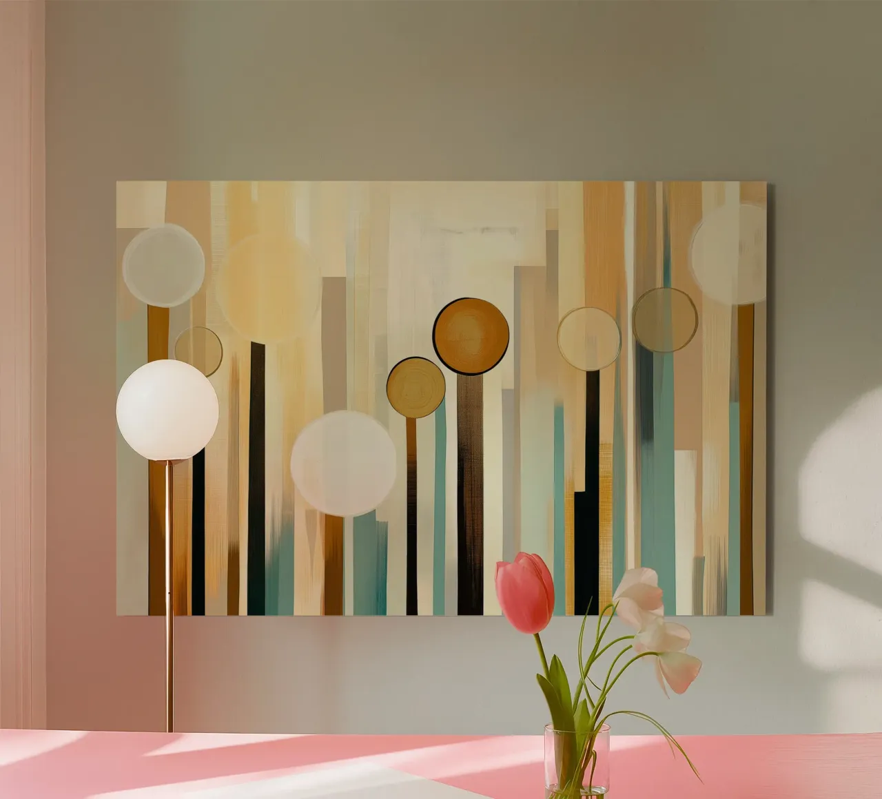 Abstrakte Blumen Forex-Platte von Imagine