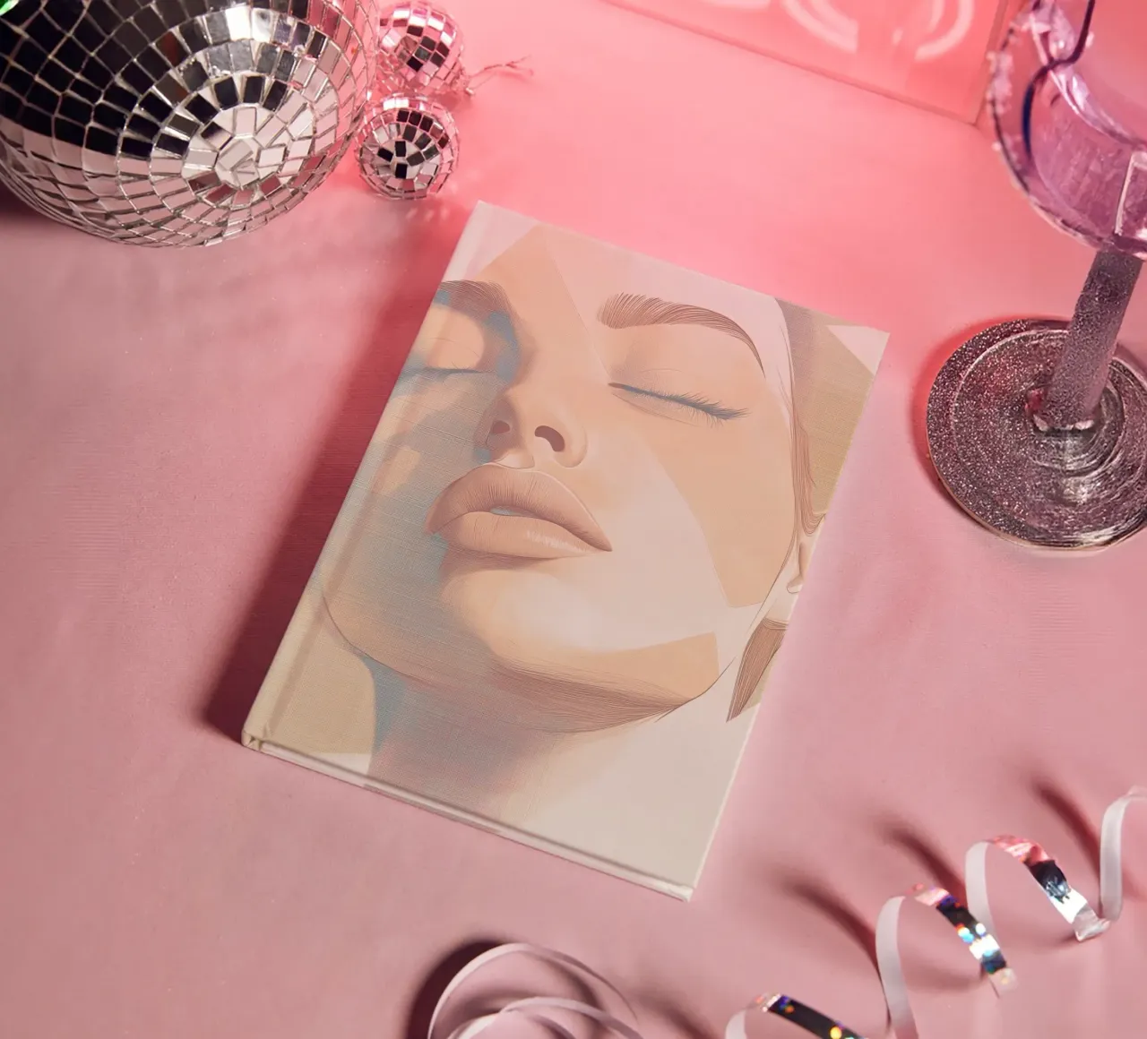 Abstract female portrait notebook by Imagine