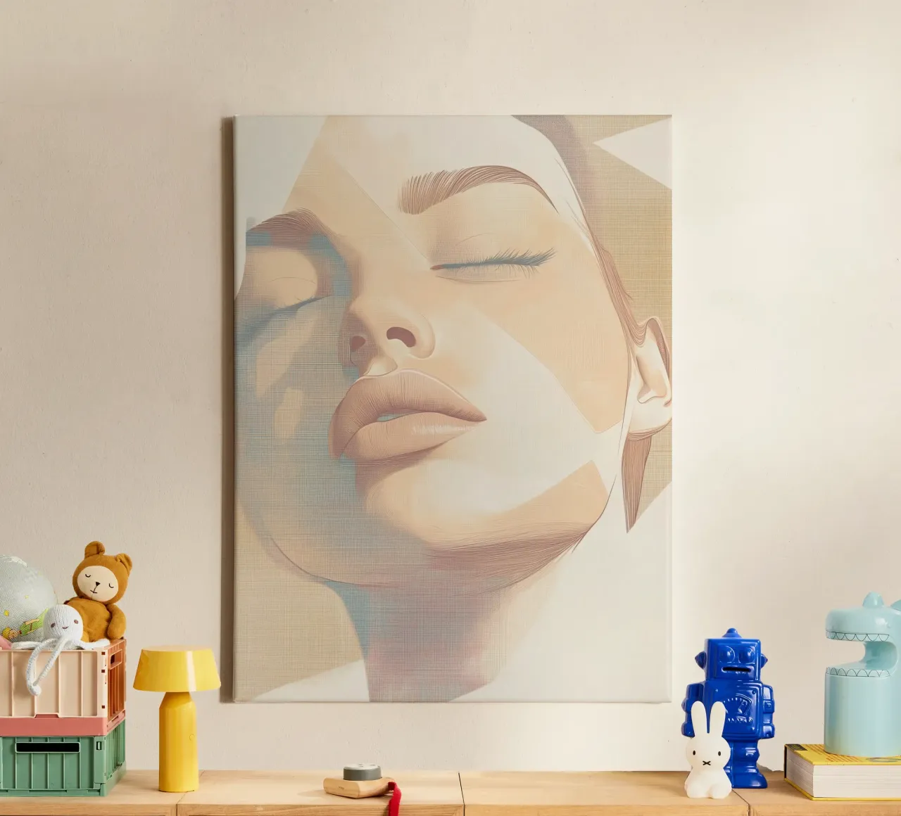 Abstract female portrait canvas by Imagine